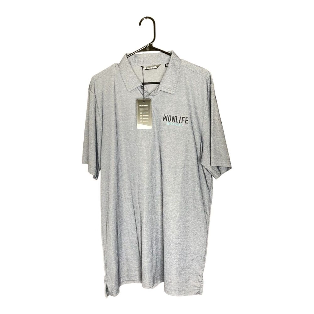 Travis Mathew Golf Polo Branded NWT Men's Blue/Grey XL